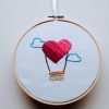 Heart embroidery sample